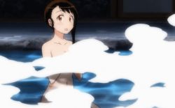 Rule 34 | 10s, 1girl, animated, animated gif, blush, brown eyes, brown hair, close-up, female focus, looking at viewer, nisekoi, nude, onodera kosaki, onsen, solo, steam, water