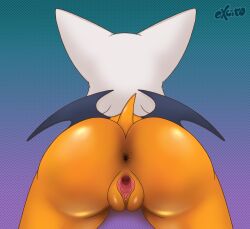 Rule 34 | absurdres, anus, ass, bat wings, excito, female focus, furry, highres, pussy, rouge the bat, sonic (series), wings