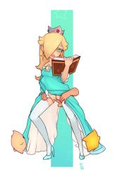 Rule 34 | 1girl, 34no404, bespectacled, blonde hair, book, clothed sex, clothes lift, disembodied penis, dress, dress lift, earrings, full body, glasses, green dress, hair over one eye, high heels, invisible man, jewelry, luma (mario), mario (series), multitasking, nintendo, no panties, off-shoulder dress, off shoulder, open book, penis, reading, rosalina, sex, solo focus, star (symbol), star earrings, super mario galaxy, thighhighs, uncensored, vaginal