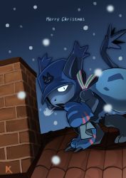 Rule 34 | black cat, blacktailmon uver., cat, christmas, digimon, gloves, highres, snow, tail