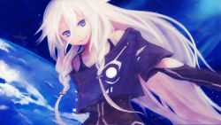 Rule 34 | 1girl, bare shoulders, blue eyes, braid, earth (planet), ia (vocaloid), long hair, looking at viewer, off shoulder, pink hair, smile, solo, space, tsuyuki miyu, twin braids, very long hair, vocaloid