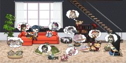 Rule 34 | &gt; &lt;, 404 (girls&#039; frontline), 6+girls, :3, alternate costume, anger vein, animal ears, anti-rain (girls&#039; frontline), black bow, black hair, blush, book, bookshelf, bow, bowl, braid, carrot, cat, cat ears, cat tail, chibi, collar, commentary, controller, couch, crying, crying with eyes open, curtains, eating, english commentary, eyepatch, eyewear on head, flower, g11 (girls&#039; frontline), g11 (the rex rabbit in search of courage) (girls&#039; frontline), game controller, girls&#039; frontline, gloves, green hair, grey hair, guard rail, hair flower, hair ornament, hair ribbon, hat, highres, hk416 (girls&#039; frontline), hk416 (herbal-flavored hard candy) (girls&#039; frontline), indoors, kalina (girls&#039; frontline), kalinya, kotatsu, long hair, m16a1 (girls&#039; frontline), m16a1 (the one-eyed rabbit knight) (girls&#039; frontline), m4 sopmod ii (girls&#039; frontline), m4 sopmod ii (the guarded beloved) (girls&#039; frontline), m4a1 (a girl&#039;s hot air balloon adventure) (girls&#039; frontline), m4a1 (girls&#039; frontline), megaphone, multicolored hair, multiple girls, o o, official alternate costume, orange hair, paw print, pencil, pet bed, pet bowl, pillow, pink hair, plant, pot, rabbit, rabbit ears, red ribbon, ribbon, ro635 (girls&#039; frontline), ro635 (guardian in the rye) (girls&#039; frontline), scar, scar across eye, scar on face, shelf, side ponytail, sleeping, spiral, st ar-15 (girls&#039; frontline), st ar-15 (top hat drifting to the flowers) (girls&#039; frontline), stairs, streaked hair, sunglasses, table, tail, tears, television, the mad mimic, top hat, ump40 (girls&#039; frontline), ump40 (the wish-preserving witch of shadows) (girls&#039; frontline), ump45 (girls&#039; frontline), ump45 (the wish-making sorceress of fireworks) (girls&#039; frontline), ump9 (girls&#039; frontline), ump9 (the wish-granting sorceress of fireworks) (girls&#039; frontline), white gloves, window, zzz