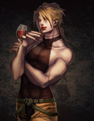 Rule 34 | 1boy, alcohol, blonde hair, cup, dio brando, drinking glass, highres, jojo no kimyou na bouken, licking lips, lipstick, makeup, male focus, red eyes, solo, tongue, tongue out, toryansexxx, wine, wine glass
