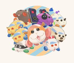 Rule 34 | abbey (pui pui molcar), ambulance, ambulance molcar, black eyes, car, carrot, commentary request, cross, crying, crying with eyes open, dj molcar, domino mask, eating, everyone, greek cross, guinea pig, headphones, highres, kawaanago, lying, lying on another, mask, molcar, motor vehicle, musical note, no humans, on stomach, open mouth, patrol molcar, police car, potato (pui pui molcar), pui pui molcar, shiromo (pui pui molcar), shoshinsha mark, speaker, sweat, tears, teddy (pui pui molcar), vehicle focus, wheel