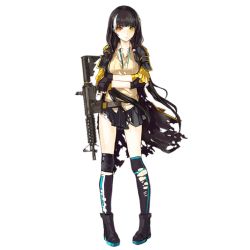 Rule 34 | &gt;:(, 1girl, black footwear, black gloves, black hair, black skirt, black thighhighs, blush, cartridge, closed mouth, collared shirt, colt 9mm smg, crossed arms, earphones, eyebrows, fingerless gloves, frown, full body, girls&#039; frontline, gloves, gun, heterochromia, holding, holding gun, holding weapon, jacket, knee pads, long hair, looking at viewer, lowlight kirilenko, multicolored hair, nose, official art, orange eyes, personification, pleated skirt, ro635 (girls&#039; frontline), shirt, shoes, skirt, solo, standing, streaked hair, striped clothes, striped thighhighs, submachine gun, sweater vest, thighhighs, torn clothes, torn jacket, torn thighhighs, transparent background, trigger discipline, v-shaped eyebrows, weapon, white hair, yellow eyes, yellow jacket