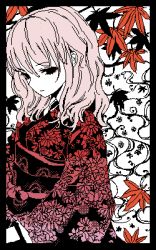 Rule 34 | japanese clothes, kimono, kishida mel, leaf, lowres, pink hair, solo, tagme
