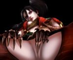 Rule 34 | 1girl, 3d, animated, black hair, close-up, crotch cutout, eyeshadow, female focus, female masturbation, gauntlets, lipstick, makeup, masturbation, mrstranger, pink eyes, pussy, solo, soul calibur, spread legs, spread pussy, tira (soulcalibur), twintails, uncensored, video
