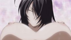 Rule 34 | 00s, 1girl, animated, ass, bent over, black hair, blush, breasts, clenched teeth, crying, closed eyes, hair over one eye, head tilt, humiliation, ikkitousen, kan&#039;u unchou, large breasts, long hair, navel, nipples, open mouth, panties, panties only, tears, teeth, topless, toy, trembling, underboob, underwear, underwear only, upper body, white panties