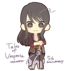Rule 34 | 1boy, anniversary, black eyes, black hair, black pants, bright pupils, closed mouth, commentary, full body, long hair, male focus, pants, sidelocks, smile, solo, standing, sugara 10, sword, symbol-only commentary, tales of (series), tales of vesperia, transparent background, weapon, white pupils, yuri lowell