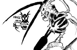 Rule 34 | digimon, digimon (creature), simple background, skeleton, skull, skullsatamon, solo, white background, wings