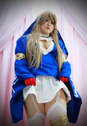 Rule 34 | 1girl, asian, blonde hair, breasts, cosplay, large breasts, photo (medium), plump, queen&#039;s blade, queen&#039;s blade rebellion, replica doll, sigui (queen&#039;s blade), sigui (queen&#039;s blade) (cosplay), solo