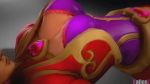 Rule 34 | 1girl, 3d, alternate costume, animated, bouncing breasts, breasts, curvy, elf, heart, heartbreaker skye, highres, implied sex, jiggle, kallenz, large breasts, out-of-frame censoring, paladins, pink hair, pointy ears, skye (paladins), video
