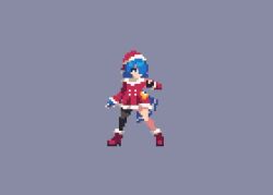 Rule 34 | 1girl, animated, asymmetrical legwear, christmas, fighting, jtangc, kicking, one step from eden, pixel art, selicy (one step from eden), solo, tagme, video