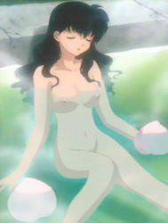 Rule 34 | bath, black hair, breasts, higurashi kagome, inuyasha, nude, nude filter, third-party edit