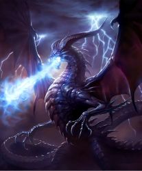 Rule 34 | 10s, artist request, bahamut (shingeki no bahamut), breath weapon, breathing fire, claws, cloud, cygames, dragon, dragon wings, fire, horns, lightning bolt symbol, no humans, official art, scales, shadowverse, shingeki no bahamut, solo, spines, standing, teeth, wings