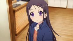 Rule 34 | 10s, 1girl, animated, animated gif, anime screenshot, charlotte (anime), happy, long hair, otosaka ayumi, purple eyes, solo