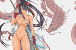 Rule 34 | 00s, breasts, cleft of venus, ikkitousen, kan&#039;u unchou, large breasts, nipples, nude, nude filter, pussy, third-party edit, uncensored