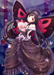 Rule 34 | 10s, accel world, antenna hair, arita haruyuki, bad id, bad pixiv id, bare shoulders, black hair, blush, brown eyes, bug, butterfly, butterfly wings, elbow gloves, gloves, hairband, hiro0207, insect, insect wings, kuroyukihime, long hair, pig, smile, wings