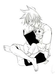 Rule 34 | 00s, age difference, blush, book, child, father and son, kratos aurion, lloyd irving, monochrome, open book, reading, short hair, tales of (series), tales of symphonia
