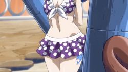 Rule 34 | 1girl, animated, animated gif, bikini, bouncing breasts, breasts, curvy, fairy tail, female focus, juvia lockser, large breasts, lowres, solo, standing, swimsuit, tagme, tattoo, wide hips