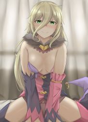 Rule 34 | absurdres, blonde hair, breasts, cleavage, green eyes, highres, magilou (tales), pointy ears, small breasts, tales of (series), tales of berseria