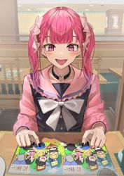 Rule 34 | 1girl, absurdres, choker, earrings, heart, heart choker, highres, hinamizawa hinami (tetto), jewelry, long hair, original, pink hair, solo, tetto (onnoveltet), twintails