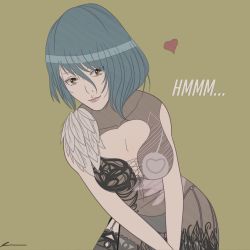 Rule 34 | 1girl, absurdres, aqua hair, breasts, cleavage, cleavage cutout, clothing cutout, dead or alive, dead or alive 6, dress, garter straps, heart, highres, lipstick, makeup, panties, see-through, solo, tagme, tamaki (doa), thighhighs, tsukihikari01, underwear
