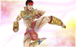 Rule 34 | 1boy, abs, anklet, armband, bigbang, egyptian clothes, highres, jewelry, k-pop, loincloth, male focus, multicolored hair, muscular, necklace, sandals, seungri (bigbang), topless male, solo, two-tone hair