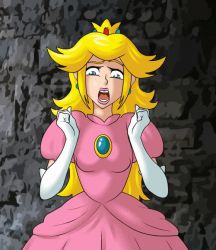 Rule 34 | 1girl, animated, animated gif, artist request, blonde hair, blue eyes, blush, bouncing breasts, breast expansion, breasts, brooch, clenched teeth, crown, dress, earrings, elbow gloves, female focus, gigantic breasts, gloves, jewelry, large areolae, lips, long hair, mario (series), narrow waist, nintendo, nipples, no bra, pink dress, princess, princess peach, solo, super mario bros. 1, teeth, torn clothes, white gloves