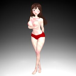 Rule 34 | 1girl, bikini, breasts, brown eyes, highres, kanojo okarishimasu, large breasts, long hair, medium breasts, mizuhara chizuru, seventyfive, solo, swimsuit