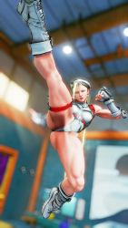 Rule 34 | 1girl, 3d, absurdres, alternate color, antenna hair, ass, bare shoulders, blonde hair, blue eyes, braid, breasts, cammy white, clenched hand, covered navel, curvy, gloves, hat, highleg, highleg leotard, highres, huge ass, jumpsuit, kicking, leotard, lips, long hair, looking at viewer, medium breasts, ryona, screencap, shiny clothes, solo, street fighter, street fighter v, thighs, third-party edit, thong leotard, twin braids, very long hair, white gloves, white hat, white leotard, wide hips