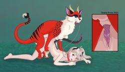 Rule 34 | animal penis, bdsm, bestiality, breasts, cat, chimera, collar, cum, cum in pussy, highres, insane proxy, knotting, knotted penis, leash, monster, penis, pussy, pussy juice, saruei (vtuber), self-upload, virtual youtuber