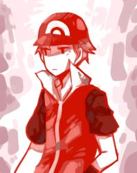 Rule 34 | 1boy, baseball cap, brown hair, hat, male focus, mt, pokemon, red (pokemon), solo