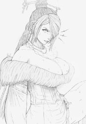 Rule 34 | 1girl, bare shoulders, breasts, crab, final fantasy, final fantasy x, highres, huge breasts, looking at viewer, lulu (ff10), square enix, yoracrab