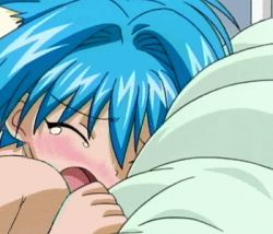 Rule 34 | 00s, 1girl, animal ears, animated, animated gif, blue hair, blush, third-party edit, closed eyes, galaxy angel, lowres, mint blancmanche, nude, nude filter, open mouth, screencap, sexually suggestive, solo, talking, tears, third-party edit