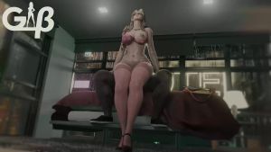 Rule 34 | 3d, aerith gainsborough, animated, assertive female, bed, bouncing breasts, bra, braid, braided ponytail, breasts, brown hair, curvy, dark-skinned male, dark skin, facing viewer, final fantasy, final fantasy vii, final fantasy vii remake, fishnets, generalbutch, glasses, green eyes, head back, highres, indoors, interracial, large breasts, long hair, night, nude, one breast out, penis, rain, red bra, red thighhighs, reverse cowgirl position, sex, sex from behind, sound, source filmmaker (medium), spanked, straddling, thick thighs, thighhighs, thighs, uncensored, underwear, video, wide hips