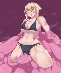 Rule 34 | animated, blonde hair, blush, breasts, cameltoe, clitoral stimulation, green eyes, highres, huge breasts, mitake chang, orgasm, pussy juice, restrained, sex toy, tagme, tentacles, tentacle sex, tentacles, vibrator, video