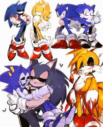 Rule 34 | black sclera, blood, bloody tears, blue fur, claws, colored sclera, exe (revie), faker (revie), fleetway super sonic, gloves, grey fur, hog the tenrec, holding, lord x (sonic.exe), majin sonic, orange fur, purple fur, red eyes, shoes, sonic.exe, sonic.exe (character), sonic (series), sonic the hedgehog, super sonic, tails (sonic), tails doll, usa37107692