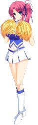 Rule 34 | 1girl, absurdres, amagase yuuki, blue eyes, cheerleader, full body, highres, iizuki tasuku, lovely x cation, pom pom (cheerleading), solo, transparent background