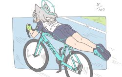 Rule 34 | 1girl, aomi l, ass, bicycle, blue archive, shiroko (blue archive), shiroko (cycling) (blue archive), solo, twitter