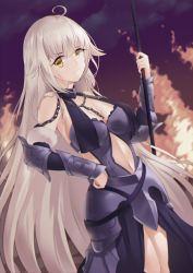 Rule 34 | 1girl, absurdres, apertio, armor, armpits, blonde hair, blush, breasts, chain, dress, fate/grand order, fate (series), floating hair, highres, jeanne d&#039;arc (fate), jeanne d&#039;arc alter (avenger) (fate), jeanne d&#039;arc alter (avenger) (third ascension) (fate), jeanne d&#039;arc alter (fate), large breasts, long hair, skirt, solo, standing, yellow eyes