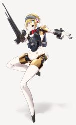 Rule 34 | 1girl, absurdres, aegis (persona), android, blonde hair, blue eyes, gun, highres, joints, open mouth, persona, persona 3, rdc7229, robot joints, short hair, simple background, solo, weapon, white background