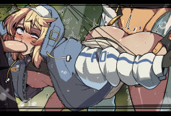 Rule 34 | 3boys, anal, ass, ass grab, black gloves, blonde hair, bridget (guilty gear), clothed sex, clothes, doggystyle, fellatio, fingerless gloves, gloves, grabbing, grabbing another&#039;s ass, grabbing from behind, green eyes, guilty gear, guilty gear strive, highres, hood, hood up, huge penis, long hair, male penetrated, mark gavatino, multiple boys, nipples, open clothes, open mouth, oral, penis, rolling eyes, sex, sex from behind, trembling, yaoi