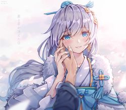 Rule 34 | 1boy, 1girl, aqua bow, artist name, blue eyes, blue ribbon, blurry, blush, bow, captain (honkai impact), commentary, crying, crying with eyes open, dated, depth of field, earrings, feather fan, hair ornament, hair stick, hairclip, hand grab, hand on another&#039;s cheek, hand on another&#039;s face, honkai (series), honkai impact 3rd, jewelry, long hair, long sleeves, looking at viewer, pov, pov hands, ribbon, silver hair, smile, solo focus, tears, theresa apocalypse, zhuge kongming (honkai impact), upper body, very long hair, wide sleeves, zhandou greymon, zhuge kongming (honkai impact)