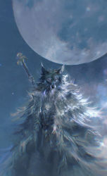 Rule 34 | 1boy, absurdres, animal head, armor, bad id, bad twitter id, blaidd the half-wolf, breastplate, cloak, closed mouth, elden ring, full moon, fur cloak, furry, furry male, highres, looking at viewer, male focus, moon, night, night sky, norino (106592473), sky, solo, star (sky), starry sky, sword, weapon, wolf