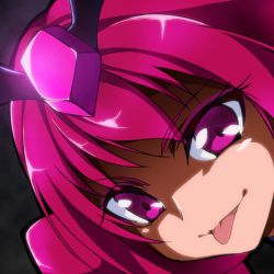Rule 34 | 10s, 1girl, :p, bad end happy, bad end precure, close-up, dam-miyuki, dark persona, pink eyes, pink hair, precure, smile, smile precure!, solo, tiara, tongue, tongue out