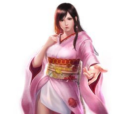 Rule 34 | 1girl, black hair, dead or alive, japanese clothes, kokoro (doa), long hair, looking at viewer, official art
