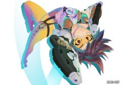 Rule 34 | 1girl, artist name, bomber jacket, brown eyes, brown hair, dual wielding, goggles, grin, holding, jacket, leg up, looking at viewer, overwatch, overwatch 1, short hair, signature, simple background, smile, solo, spicy bardo, thighs, tracer (overwatch), upside-down, white background