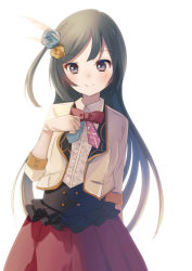 Rule 34 | 1girl, aqua flower, aqua rose, artist name, artist request, beige jacket, black hair, blue hair, blue neckwear, blush, bow, bowtie, breasts, brown jacket, center frills, chase (love live!), clenched hand, collared shirt, cropped jacket, dark blue hair, dress, dress shirt, feather hair ornament, feathers, female focus, flower, flower print, frilled dress, frilled skirt, frills, gloves, grey eyes, hair flower, hair ornament, half gloves, highres, jacket, light brown jacket, long hair, looking at viewer, love live!, love live! nijigasaki high school idol club, love live! school idol festival, miniskirt, necktie, nijigasaki school uniform, parted lips, pink neckwear, plaid, plaid skirt, pleated, pleated skirt, ponytail, red bow, red neckwear, red skirt, rose, school uniform, shirt, side ponytail, skirt, small breasts, smile, solo, white background, white feathers, white gloves, white shirt, yellow flower, yellow jacket, yellow rose, yuki setsuna (love live!)