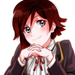 Rule 34 | 1girl, blush, looking at viewer, mikk, ruby rose, rwby, smile, solo